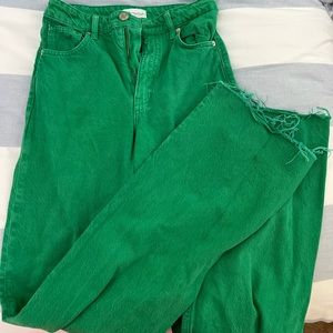 Green zara jeans